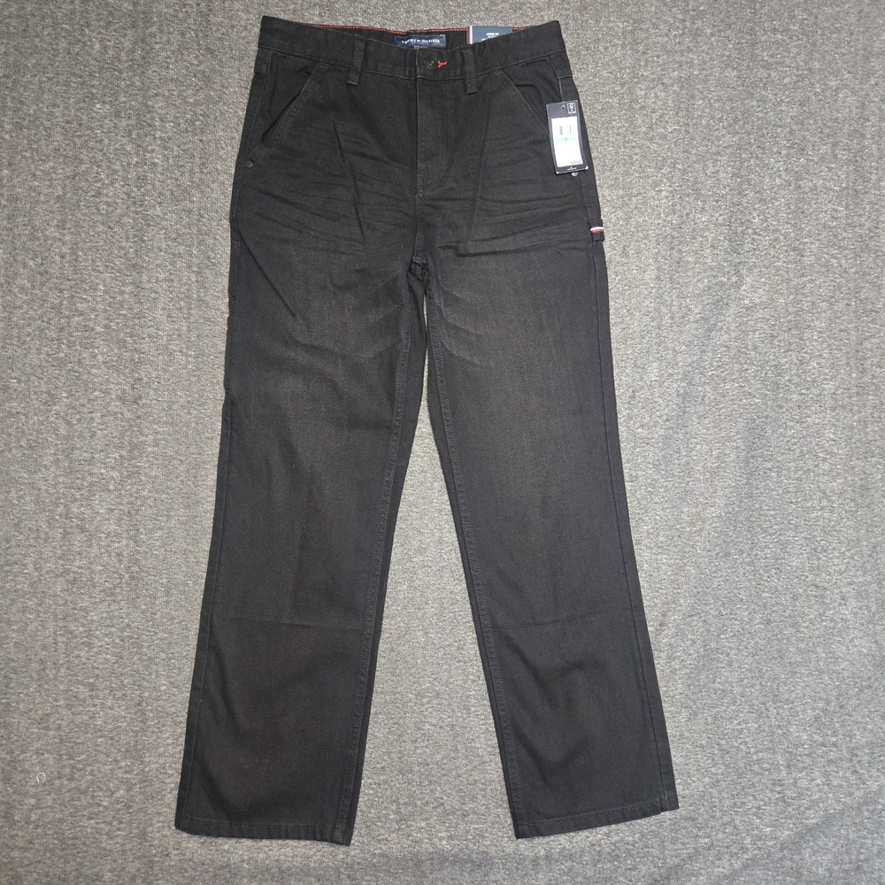 Tommy Hilfiger Kids Boys Wrecker Carpenter Loop‎ Jeans Black Sz 16 L Loose Fit